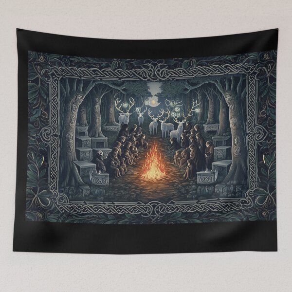 Item preview, Convergence of the Druids beautiful fresco after William Morris designed and sold by Vintage Designs +.