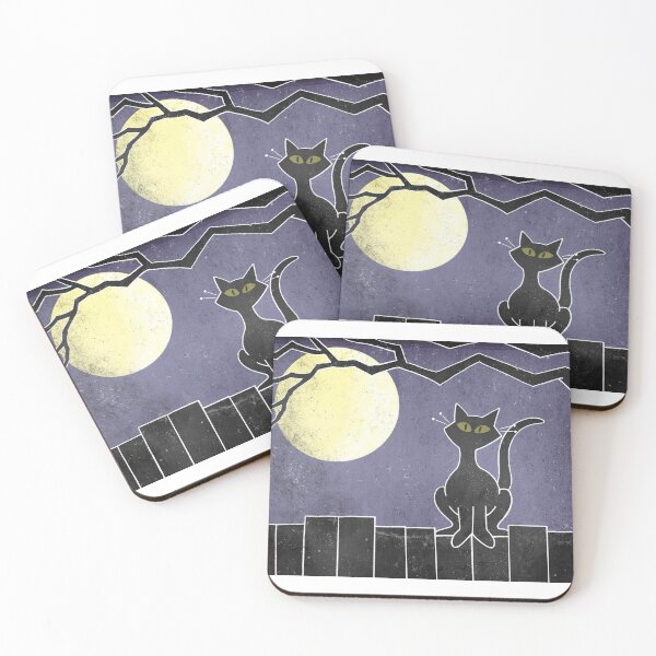 Item preview, Black Cat Under The Full Moon  designed and sold by BeckyLCartoons.
