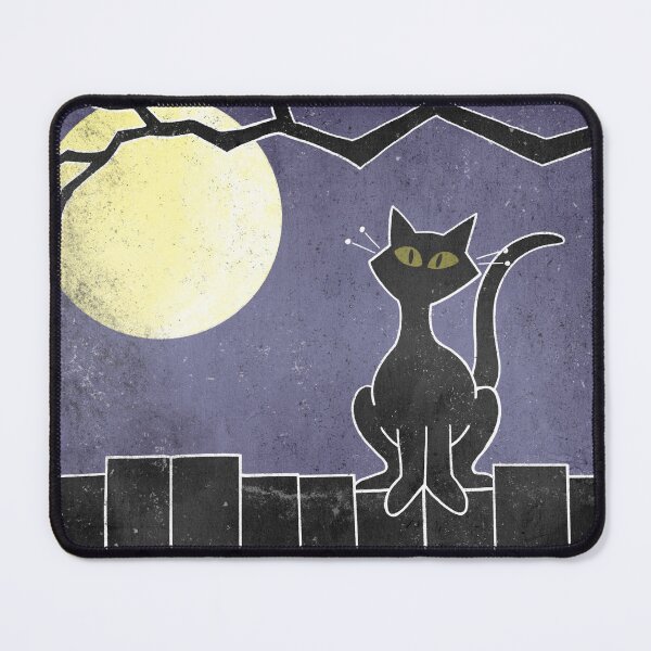 Item preview, Black Cat Under The Full Moon designed and sold by BeckyLCartoons.