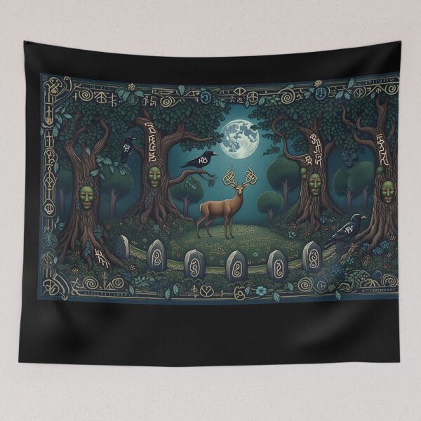 Item preview, Convergence of the Druids beautiful fresco after William Morris designed and sold by Vintage Designs +.