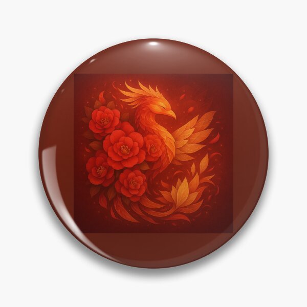 Item preview, Phoenix of Camellias – Eternal Bloom designed and sold by GeoWild Designs.
