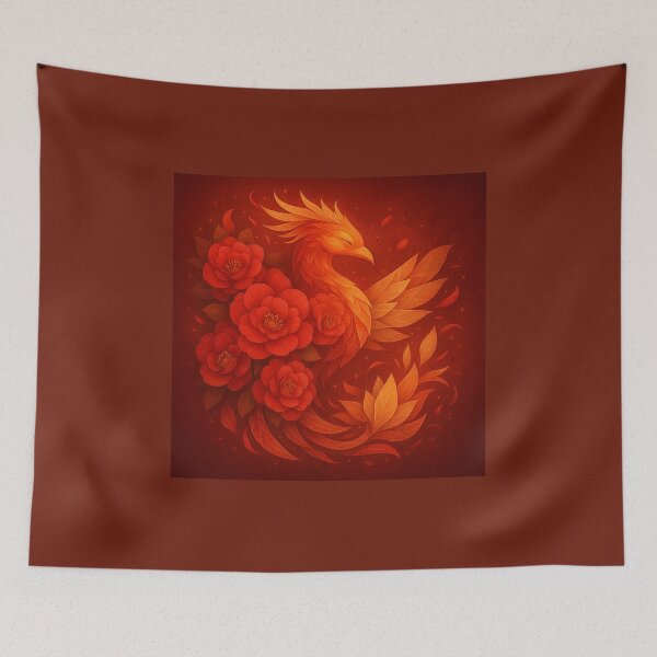 Item preview, Phoenix of Camellias – Eternal Bloom designed and sold by GeoWild Designs.