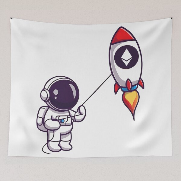 Item preview, Astronaut Rocket to the Moon designed and sold by LouLabeau.