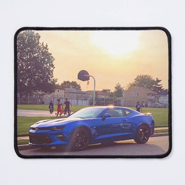 Item preview, My Hyper Blue Metallic Camaro Shines Under Evening Sun designed and sold by letsnvision.