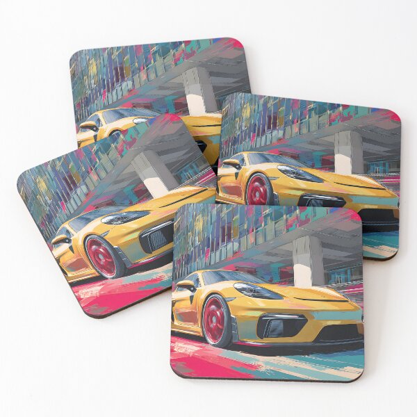 Item preview, Pop Art Porsche 718 Cayman GT4 Wall Art designed and sold by AutoPopStudio.