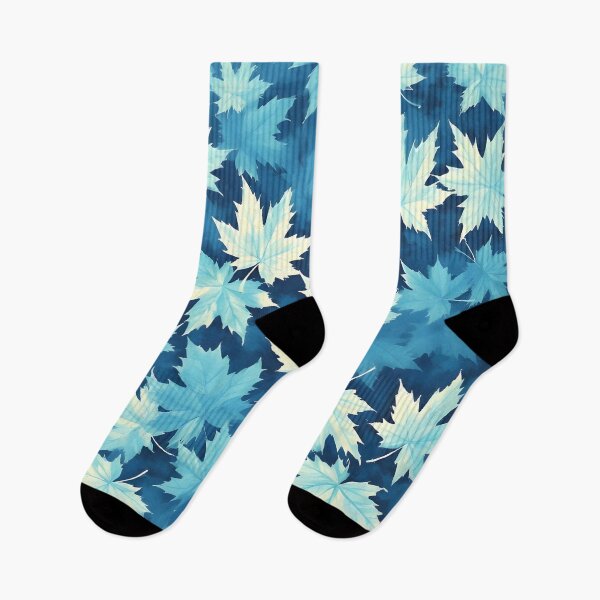 Item preview, Blue Maple Leaf Fall Foliage New England Falling Leaves designed and sold by LeafPrints.