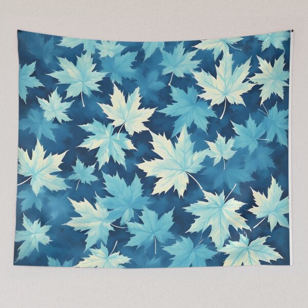 Item preview, Blue Maple Leaf Fall Foliage New England Falling Leaves designed and sold by LeafPrints.