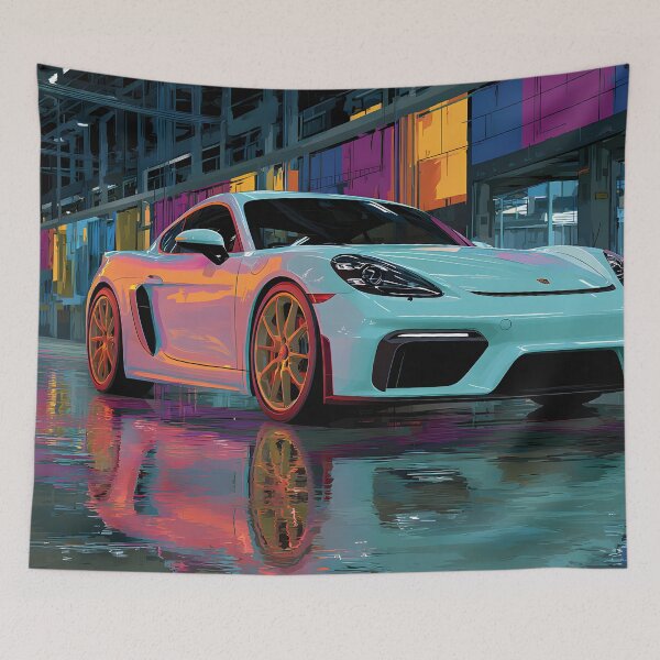 Item preview, Modern Pop Art Porsche 718 Cayman GT4 Poster designed and sold by AutoPopStudio.