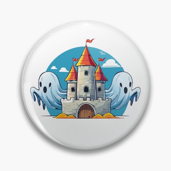 Item preview, Halloween haunted castle with spooky ghosts, spooky house and ghost designed and sold by Danler.