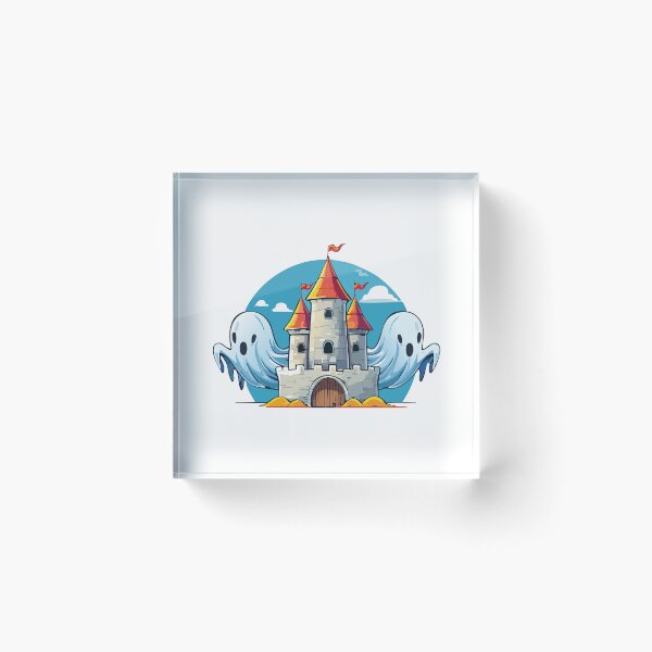 Item preview, Halloween haunted castle with spooky ghosts, spooky house and ghost designed and sold by Danler.