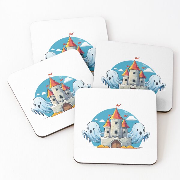 Item preview, Halloween haunted castle with spooky ghosts, spooky house and ghost designed and sold by Danler.