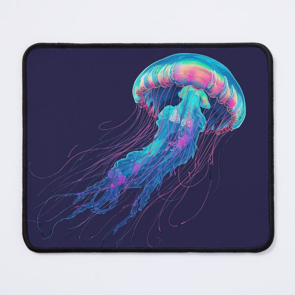 Item preview, Neon Dream Jellies | Iridescent Psychedelic Jellyfish Art designed and sold by Caira-Design.