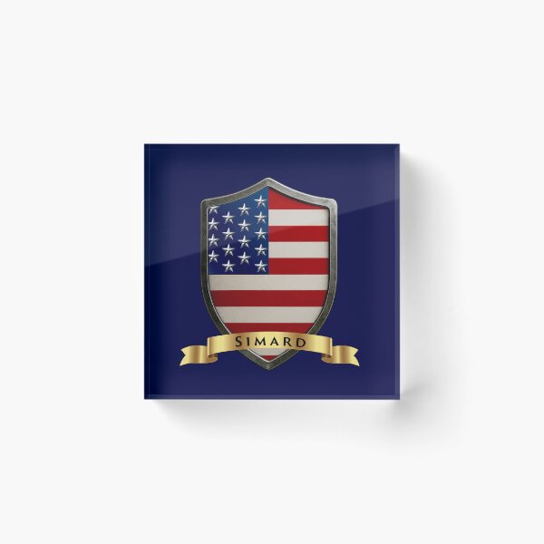 Item preview, Simard Family USA Shield, Stars & Stripes Pride Crest designed and sold by Highlandkings.
