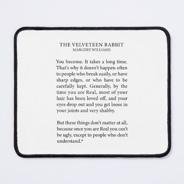 Item preview,  THE VELVETEEN RABBIT MARGERY  You become. It takes a long time. designed and sold by corbrand.