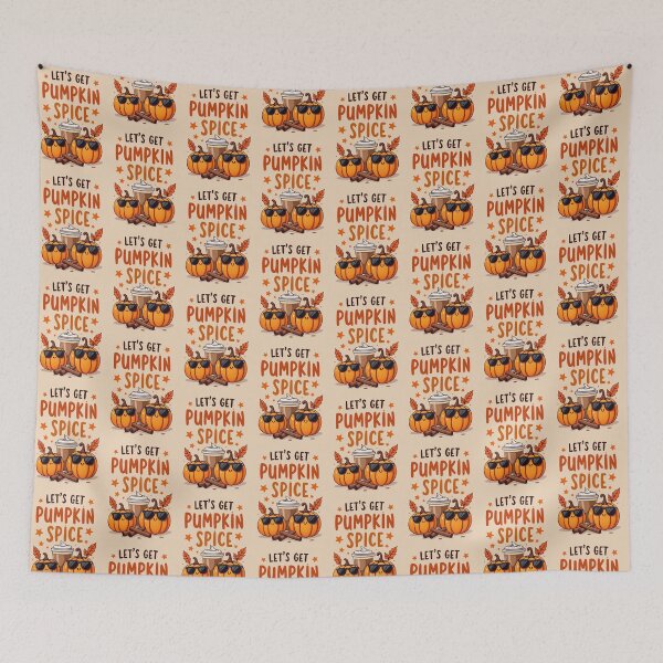 Item preview, Let's Get Pumpkin Spice Cool Pumpkins designed and sold by MyWittyThings.