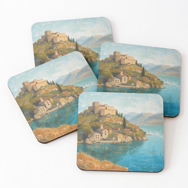 Item preview, Bolsena - Painted Artwork of Lake Bolsena designed and sold by JessArty ⭐⭐⭐⭐⭐.