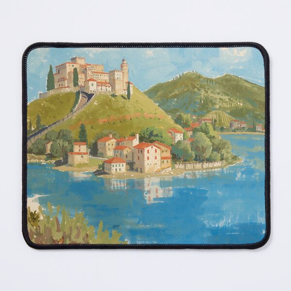 Item preview, Bolsena - Painted Artwork of Lake Bolsena designed and sold by JessArty ⭐⭐⭐⭐⭐.