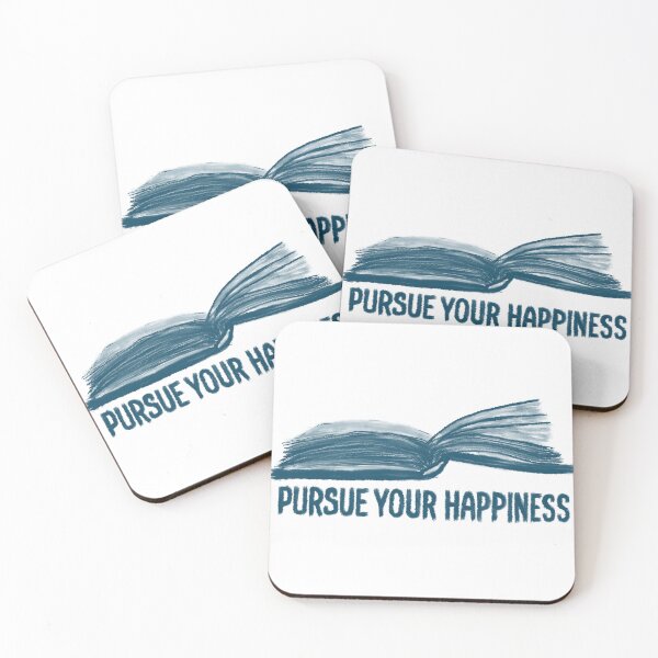 Item preview, Book Lover Quote Pursue Your Happiness Design designed and sold by CivilOrangeDesigns.