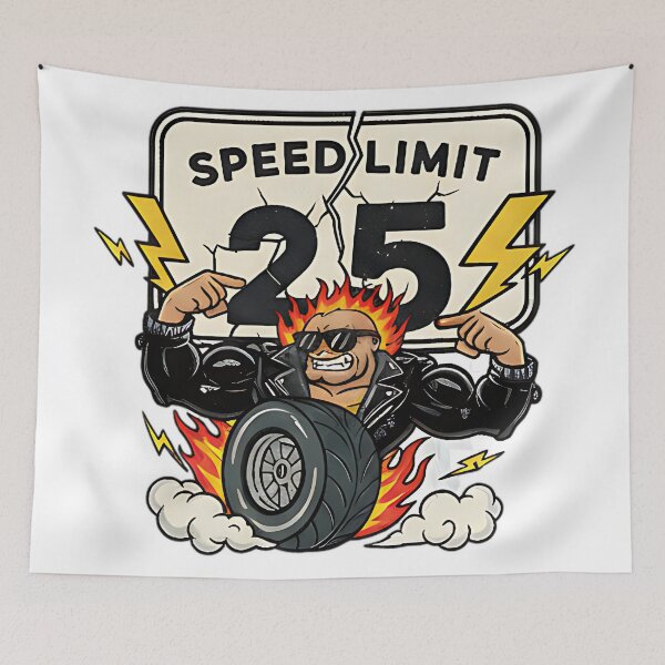 Item preview, Speed Limit 25 Funny Racing Car Humor Birthday Age Design For Drivers Motor Fans And Speed Lovers designed and sold by ArtDesignTp.