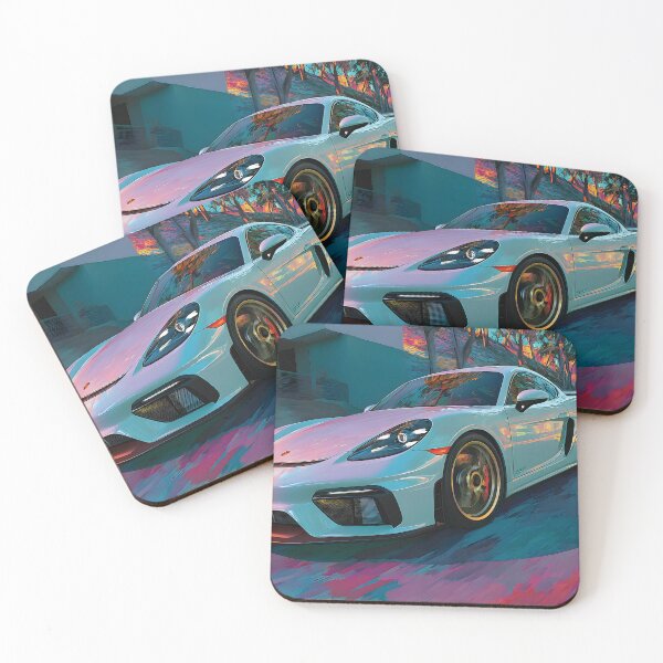 Item preview, Porsche 718 Cayman GT4 Abstract Pop Art Wall Décor designed and sold by AutoPopStudio.