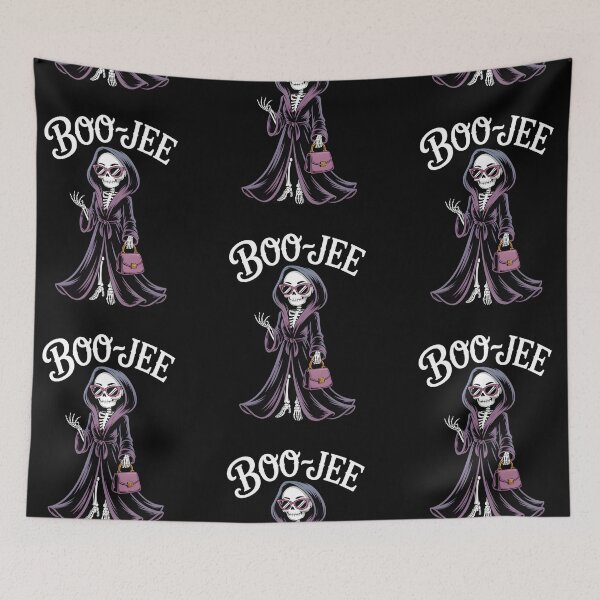 Item preview, Boo-Jee Boujee October Vibes Ghost Skeleton Halloween Queen designed and sold by RosCraft.