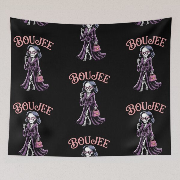 Item preview, Boujee October Vibes Ghost Skeleton Halloween Queen designed and sold by RosCraft.