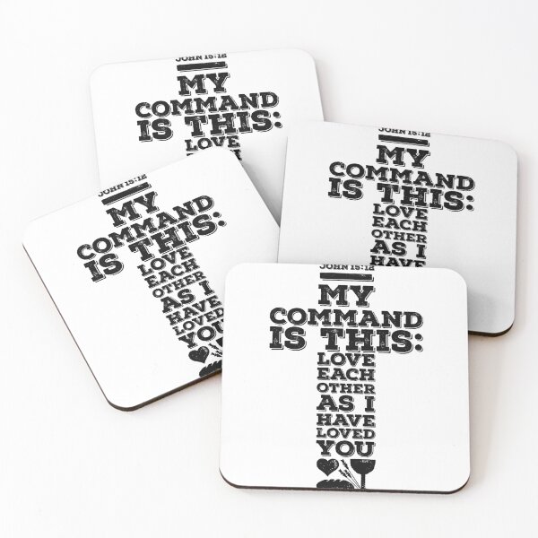 Item preview, Christian Word Cross Typography Art John 15:12 My Command is This designed and sold by CivilOrangeDesigns.