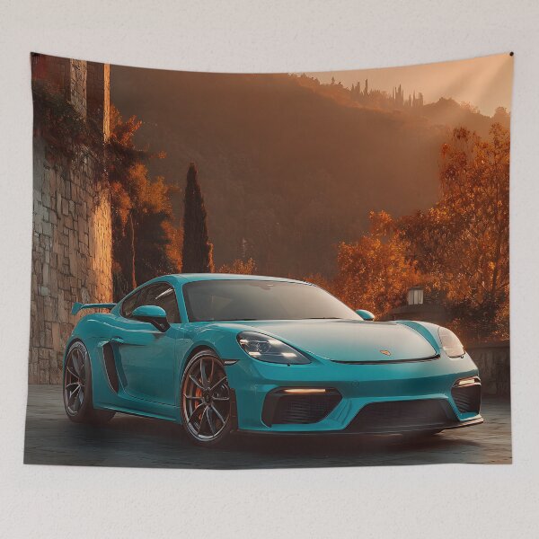 Item preview, Sports Car Pop Art Painting Porsche 718 Cayman GT4 designed and sold by AutoPopStudio.