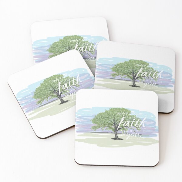 Item preview, Faith as Small as a Mustard Seed Scripture Art designed and sold by CivilOrangeDesigns.