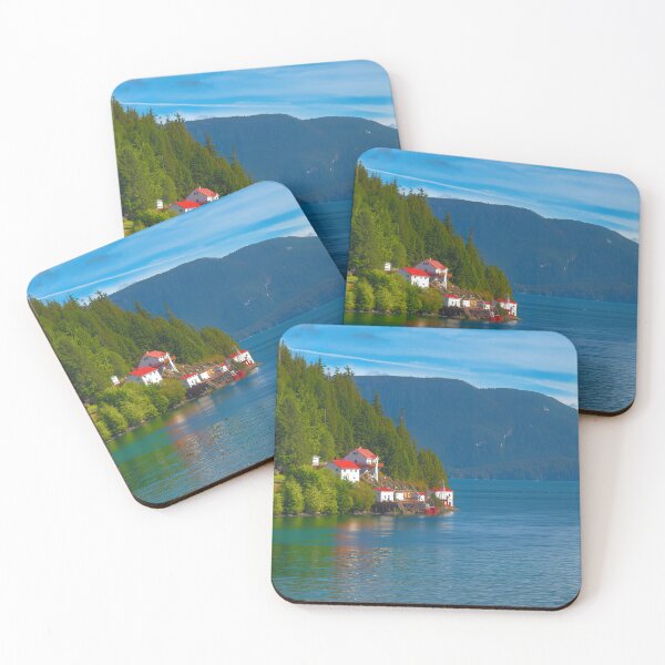 Item preview, Dryad Point Lighthouse, Inside Passage BC — Red Roofs on the Edge of the Pacific designed and sold by Fourpointstudio.