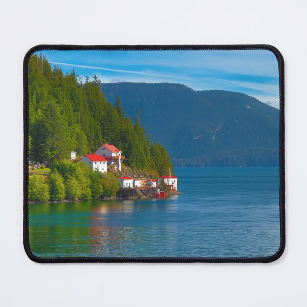 Item preview, Dryad Point Lighthouse, Inside Passage BC — Red Roofs on the Edge of the Pacific designed and sold by Fourpointstudio.
