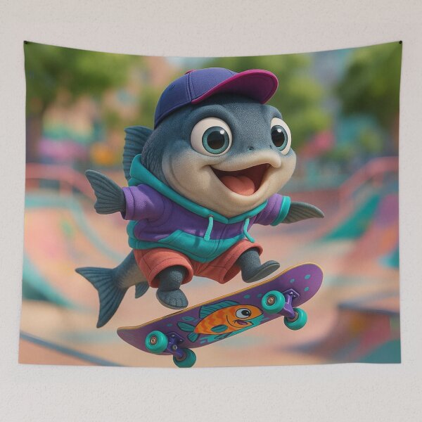 Item preview, Skater King Mackerel Fish designed and sold by Sillytoe.