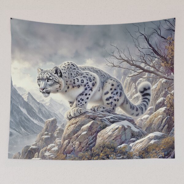 Item preview, Snow Leopard the Huntress designed and sold by candiscamera.