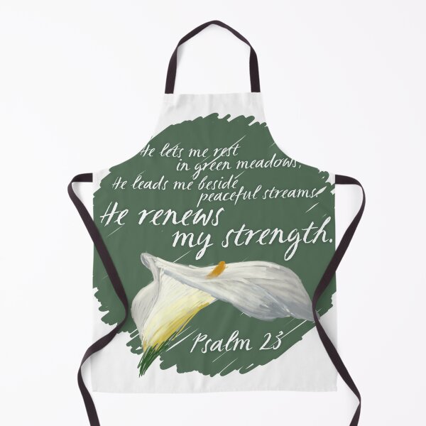 Item preview, He Renews My Strength Psalm 23 Lily Art designed and sold by CivilOrangeDesigns.