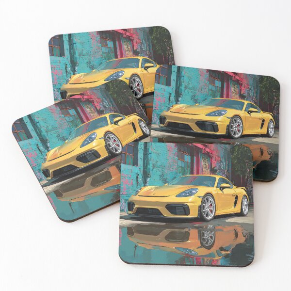 Item preview, Bold Pop Art Porsche 718 Cayman GT4 Canvas Art designed and sold by AutoPopStudio.