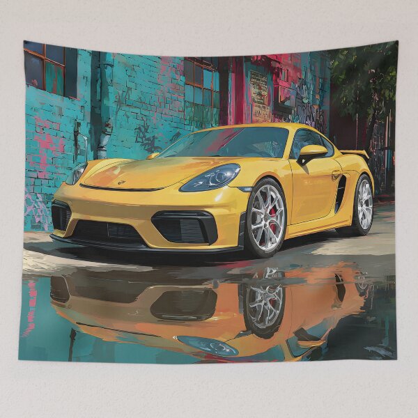 Item preview, Bold Pop Art Porsche 718 Cayman GT4 Canvas Art designed and sold by AutoPopStudio.