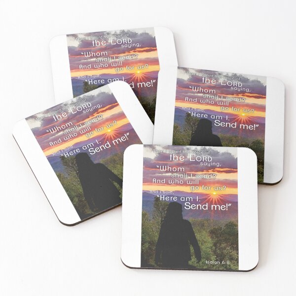 Item preview, Here I Am Send Me Isaiah 6:8 Sunset Art designed and sold by CivilOrangeDesigns.