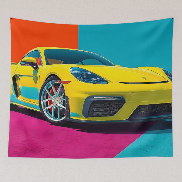 Item preview, Porsche 718 Cayman GT4 Wall Décor for Car Lovers designed and sold by AutoPopStudio.