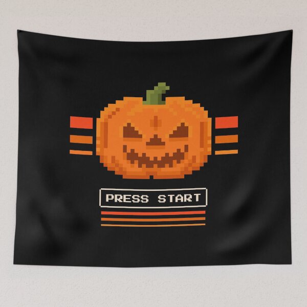 Item preview, Pixel Pumpkin Press Start Retro Halloween designed and sold by sachpica.