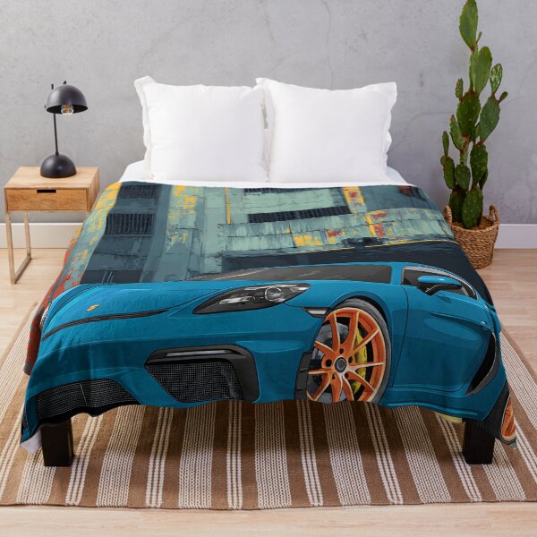 Item preview, Porsche 718 Cayman GT4 Vibrant Pop Art Print designed and sold by AutoPopStudio.