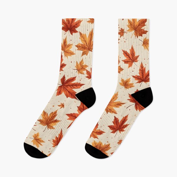 Item preview, Cute Maple Leaf Print Warm Autumn Colors Falling Leaves designed and sold by LeafPrints.
