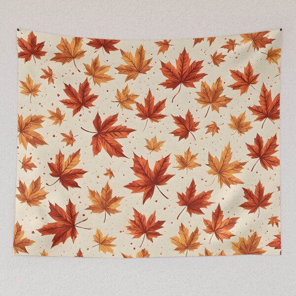 Item preview, Cute Maple Leaf Print Warm Autumn Colors Falling Leaves designed and sold by LeafPrints.