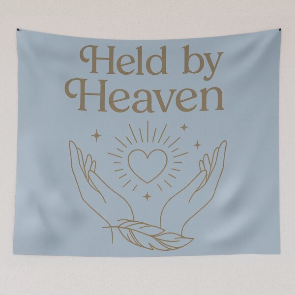 Item preview, Held by Heaven – Line Art Angel Hands Spiritual Design designed and sold by GardenReign.
