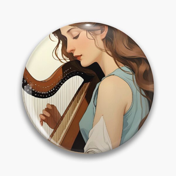 Item preview, Woman and harp designed and sold by Bradipino.