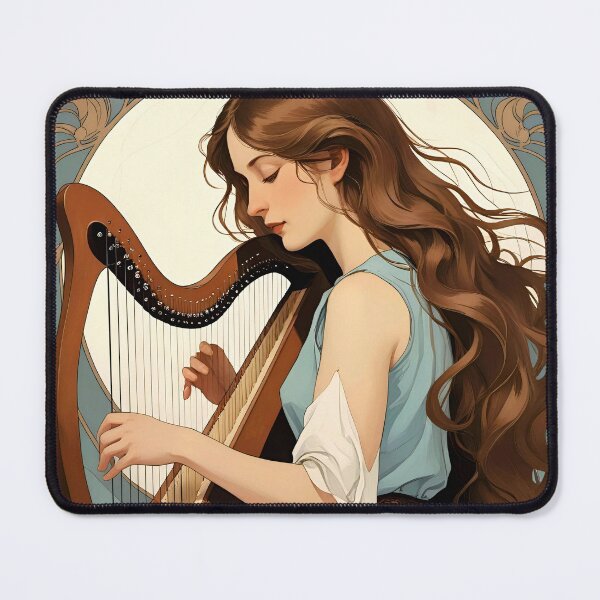 Item preview, Woman and harp designed and sold by Bradipino.
