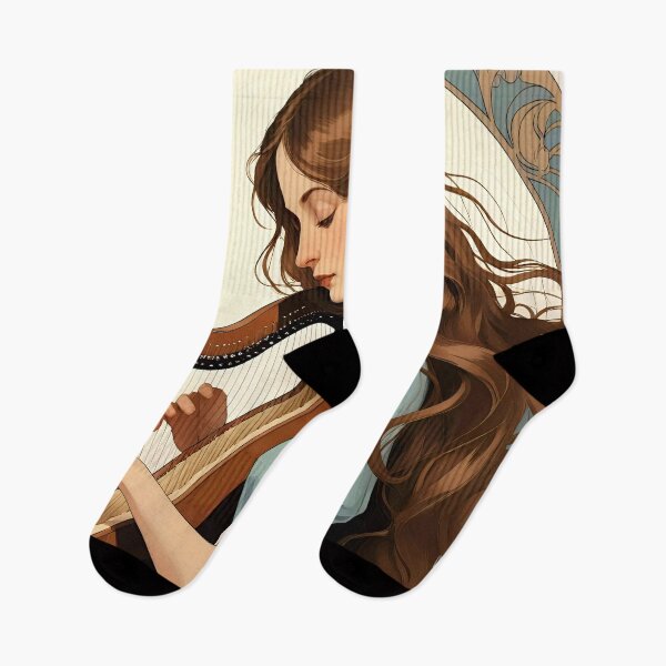 Item preview, Woman and harp designed and sold by Bradipino.