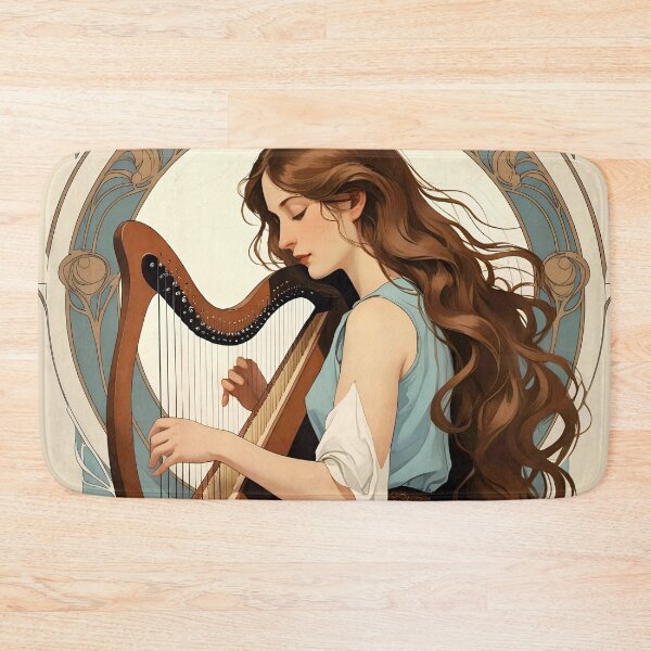 Item preview, Woman and harp designed and sold by Bradipino.