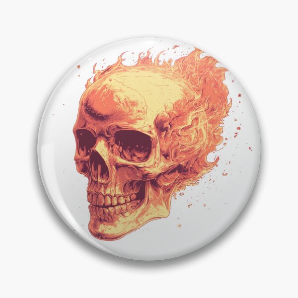Item preview, Flaming skull designed and sold by MendaciousMina.