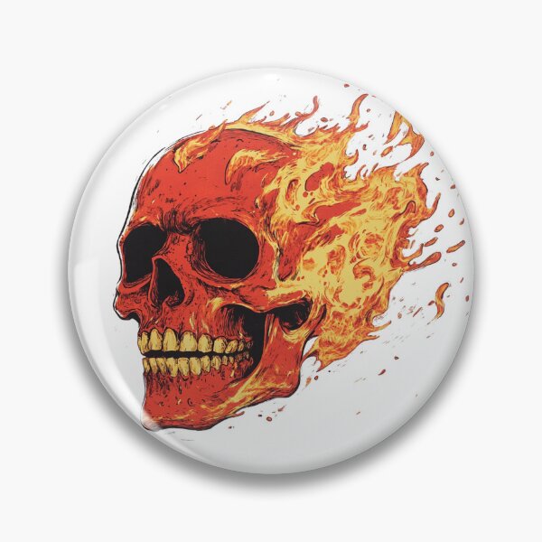 Item preview, Flaming skull designed and sold by MendaciousMina.