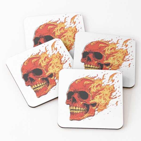 Item preview, Flaming skull designed and sold by MendaciousMina.
